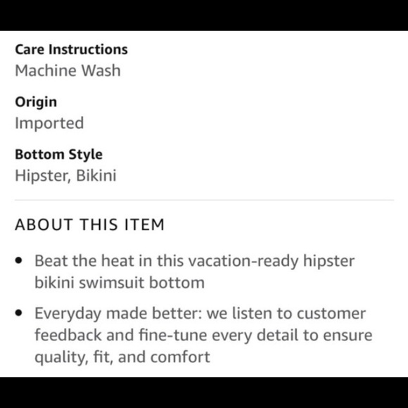 NEW Amazon Essentials black hipster bikini bottoms - Picture 3 of 4